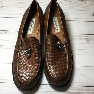 Brighton Brown Leather Tassel Loafers Size 10M